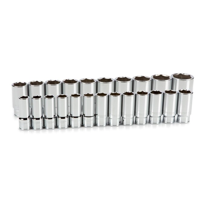 TEKTON 3/4-in Drive Metric Deep Socket Set (23-Pieces)
