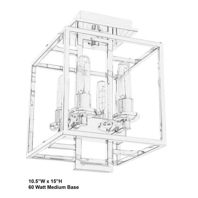 Craftmade Cubic 4-Light 10.5-in Matte Bronze Semi mount light - Image 4