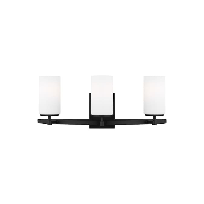 Generation Lighting Alturas 22-in 3-Light Matte Black LED Modern/Contemporary Vanity Light