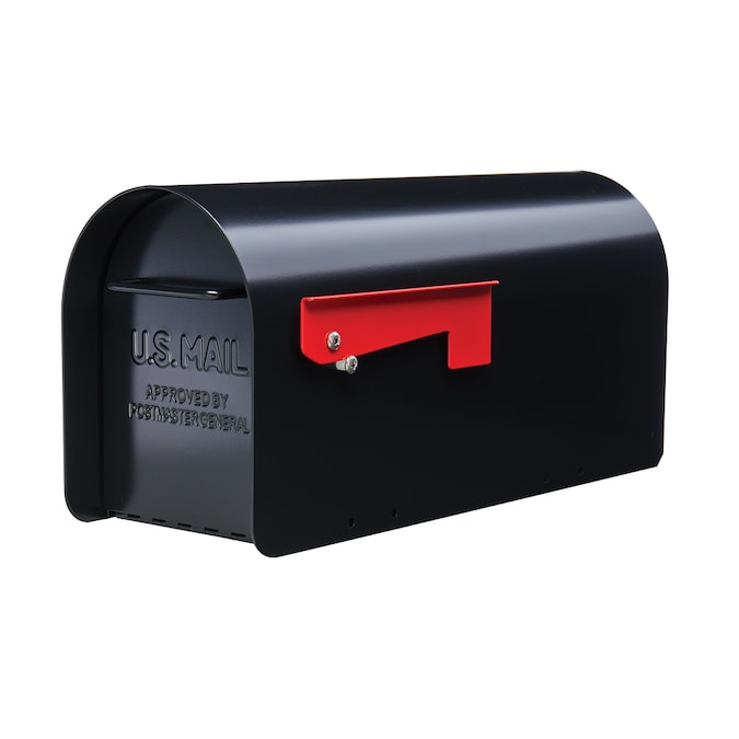 Architectural Mailboxes Post Mount Black Metal Standard Mailbox