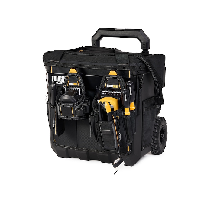 TOUGHBUILT Massive Mouth Hard Bottom XL Black Polyester 18-in Zippered Rolling Tool Bag - Image 7