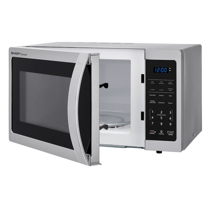 Sharp 0.9-cu ft Small 900-Watt Countertop Microwave (Stainless Steel) - Image 4
