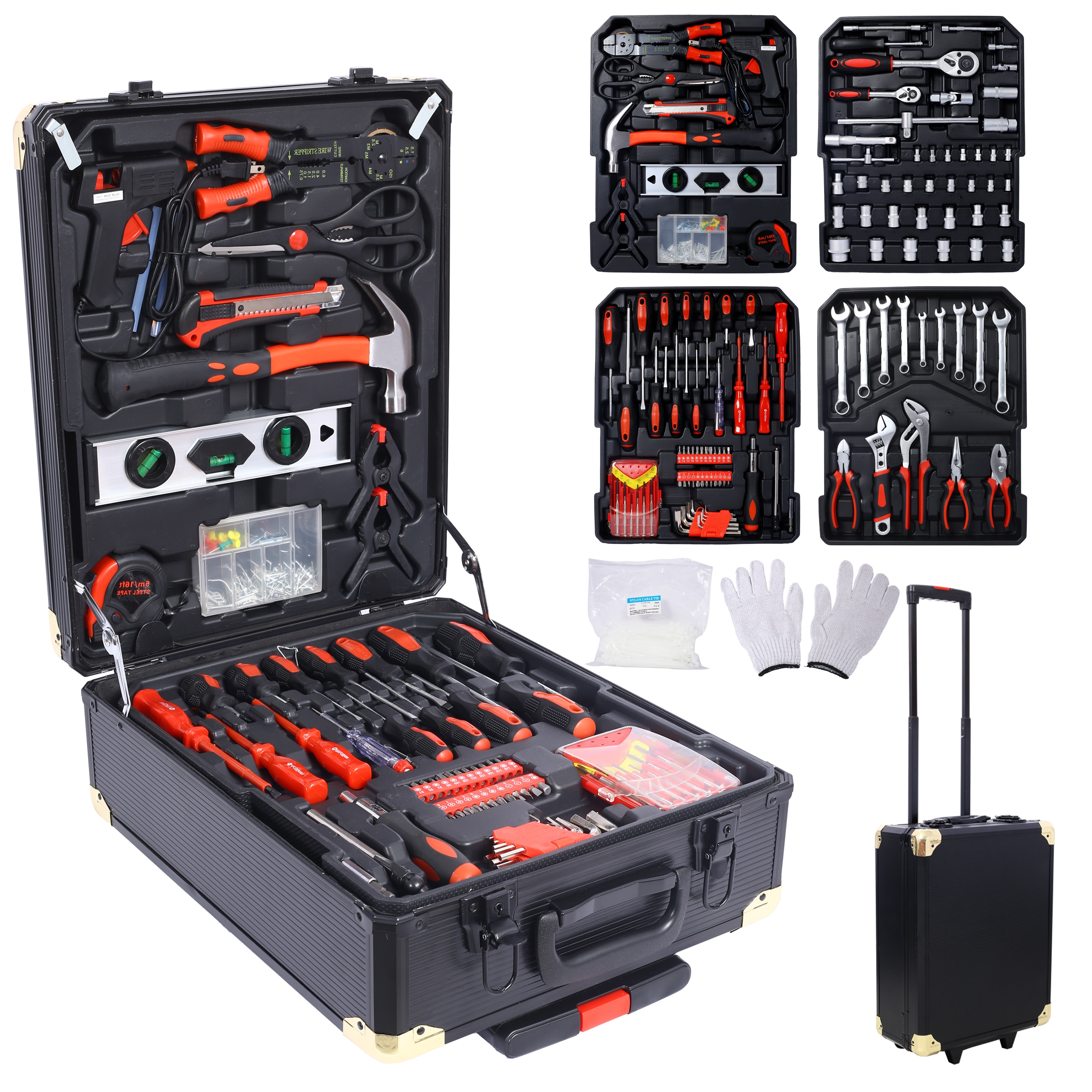 969 -Piece Household Tool Set with Hard Case