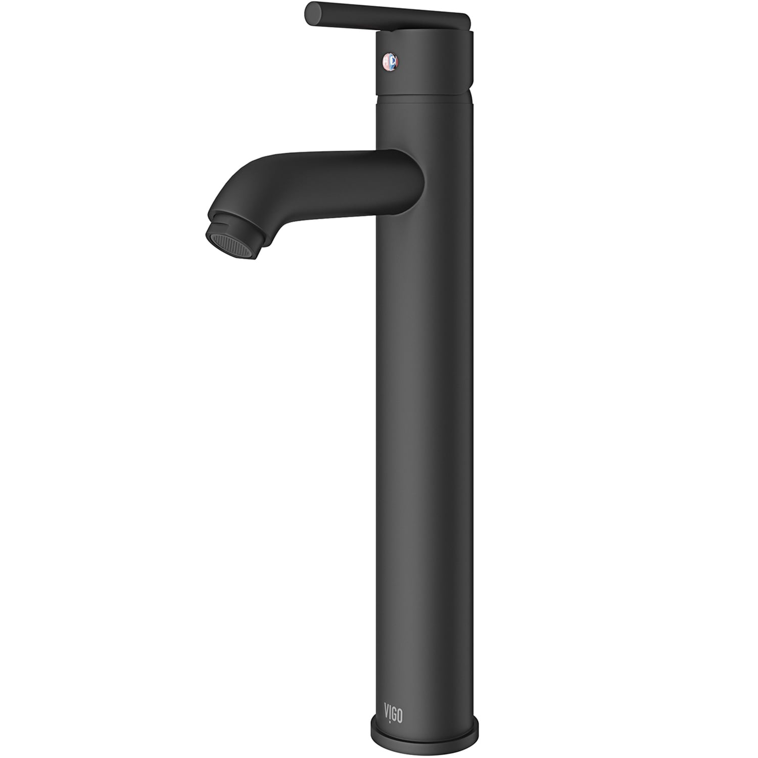 Seville Matte black Vessel 1-handle WaterSense High-arc Commercial/Residential Handle Bathroom Sink Faucet