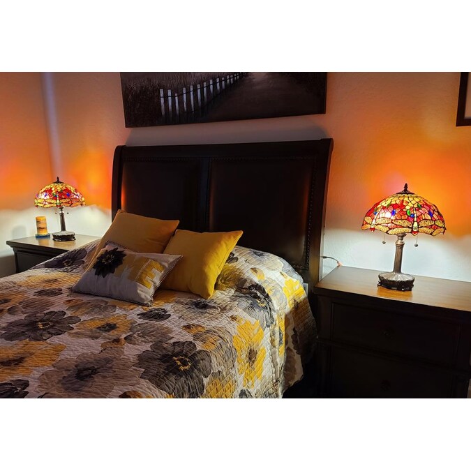 Amora Lighting 20-in Multi Table Lamp with Glass Shade - Image 2