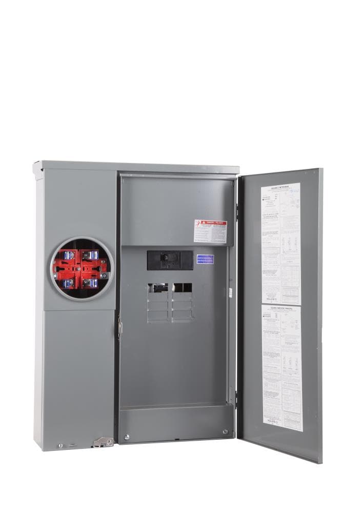 200 -Amp 8 -Spaces 16 -Circuit Outdoor Main breaker meter combo Plug-On Neutral Load Center