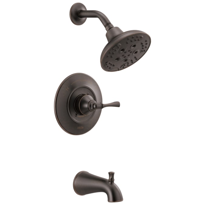 Delta Archdale Venetian Bronze 1-handle Multi-function Round Bathtub and Shower Faucet Valve Included