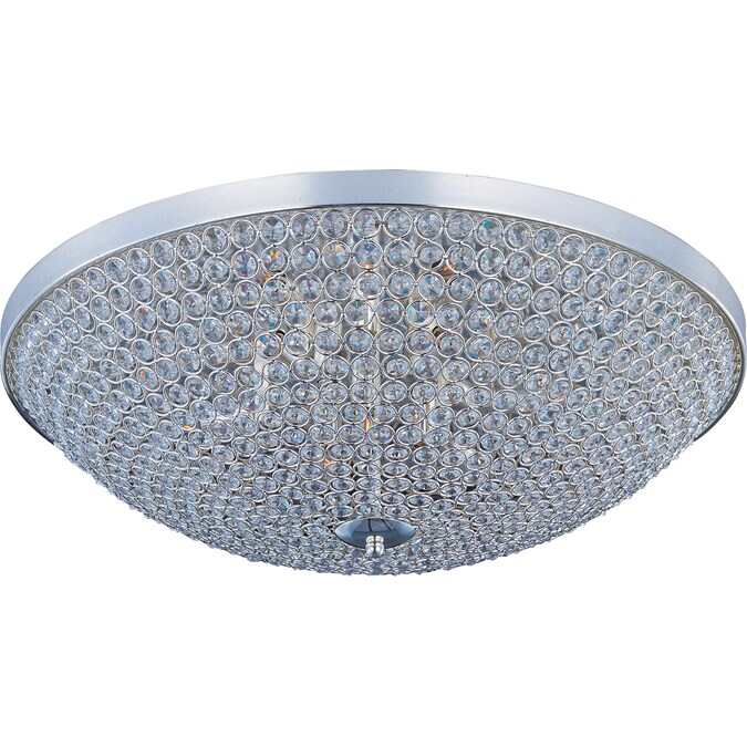 Maxim Lighting Glimmer 6-Light Polished Gray Flush Mount Light