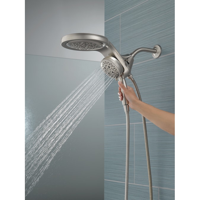 Delta HydroRain H2Okinetic Lumicoat Stainless 7.875-in Round Dual/Combo Rain Shower Head 2.5-GPM (9.5-LPM) - Image 13