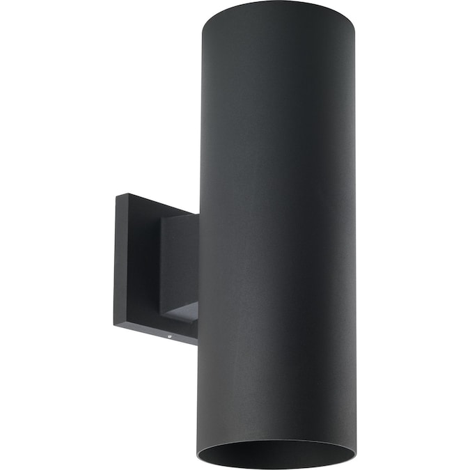 Progress Lighting LED Cylinder 14-in H Black Integrated LED Outdoor Wall Light