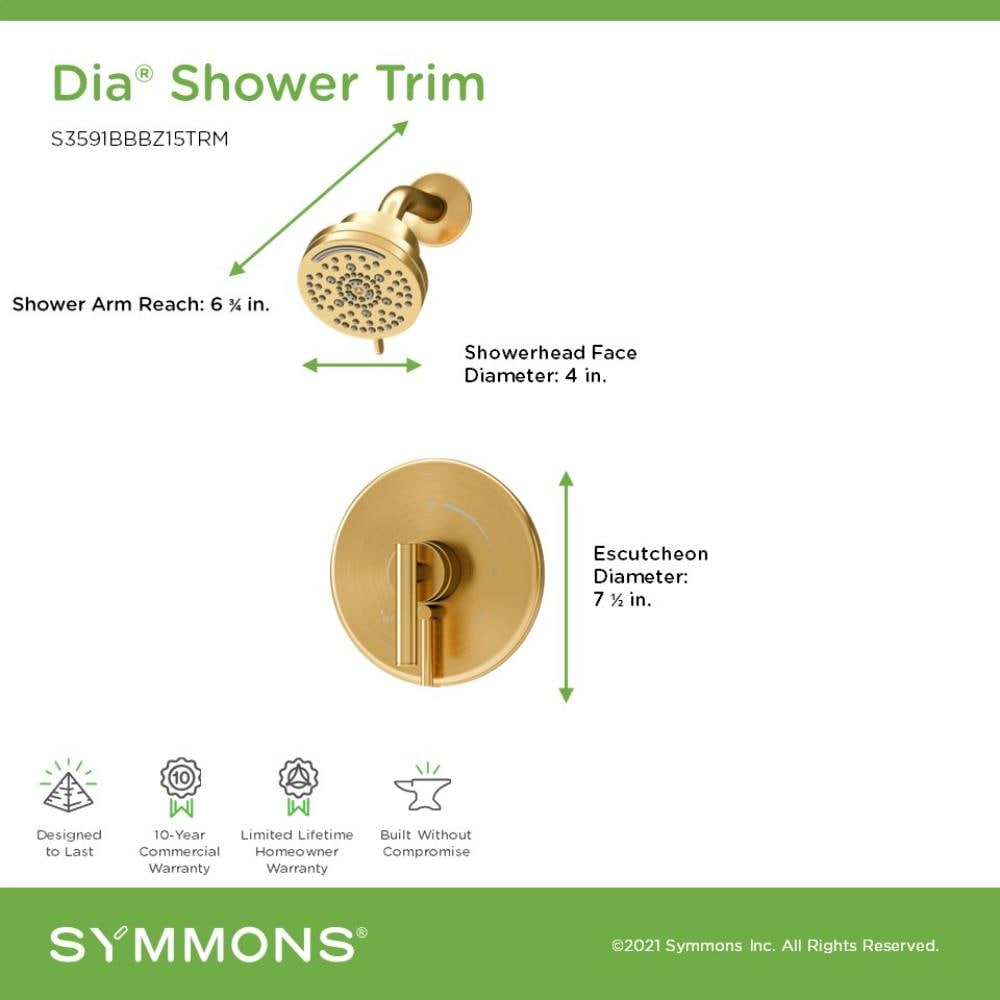 Dia Brushed Bronze 1-handle Multi-function 3.94-Inches Round Shower Faucet - Image 2