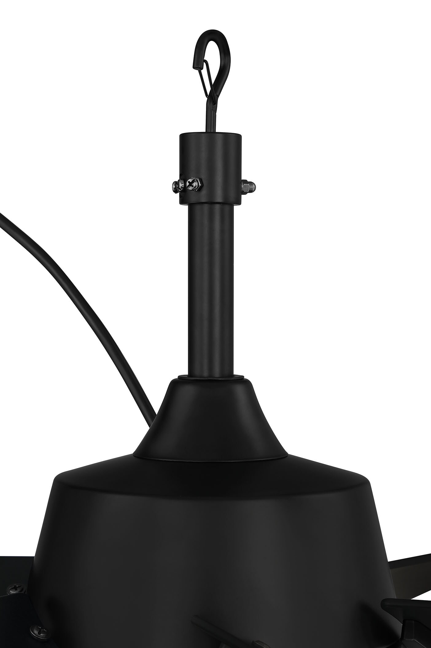 Gaskin 24-in Integrated LED Outdoor Matte Black with Matte Black Blades Plug-in Ceiling Fan With Light ( 6 -Blade ) - Image 4