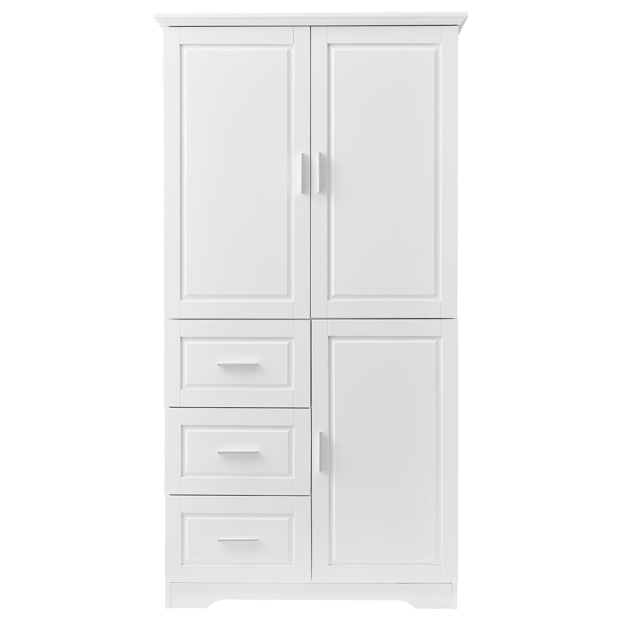 19.6-in W x 62.2-in H MDF White Freestanding or wall-mount Utility Storage Cabinet