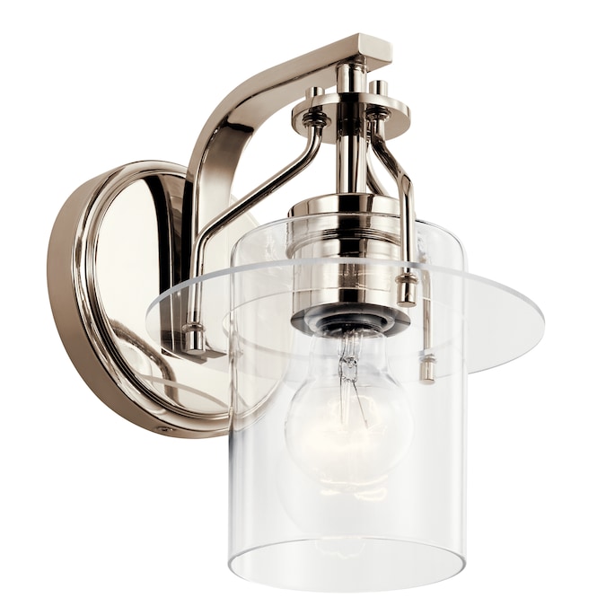 Kichler Everett 6.5-in 1-Light Polished Nickel Industrial Vanity Light