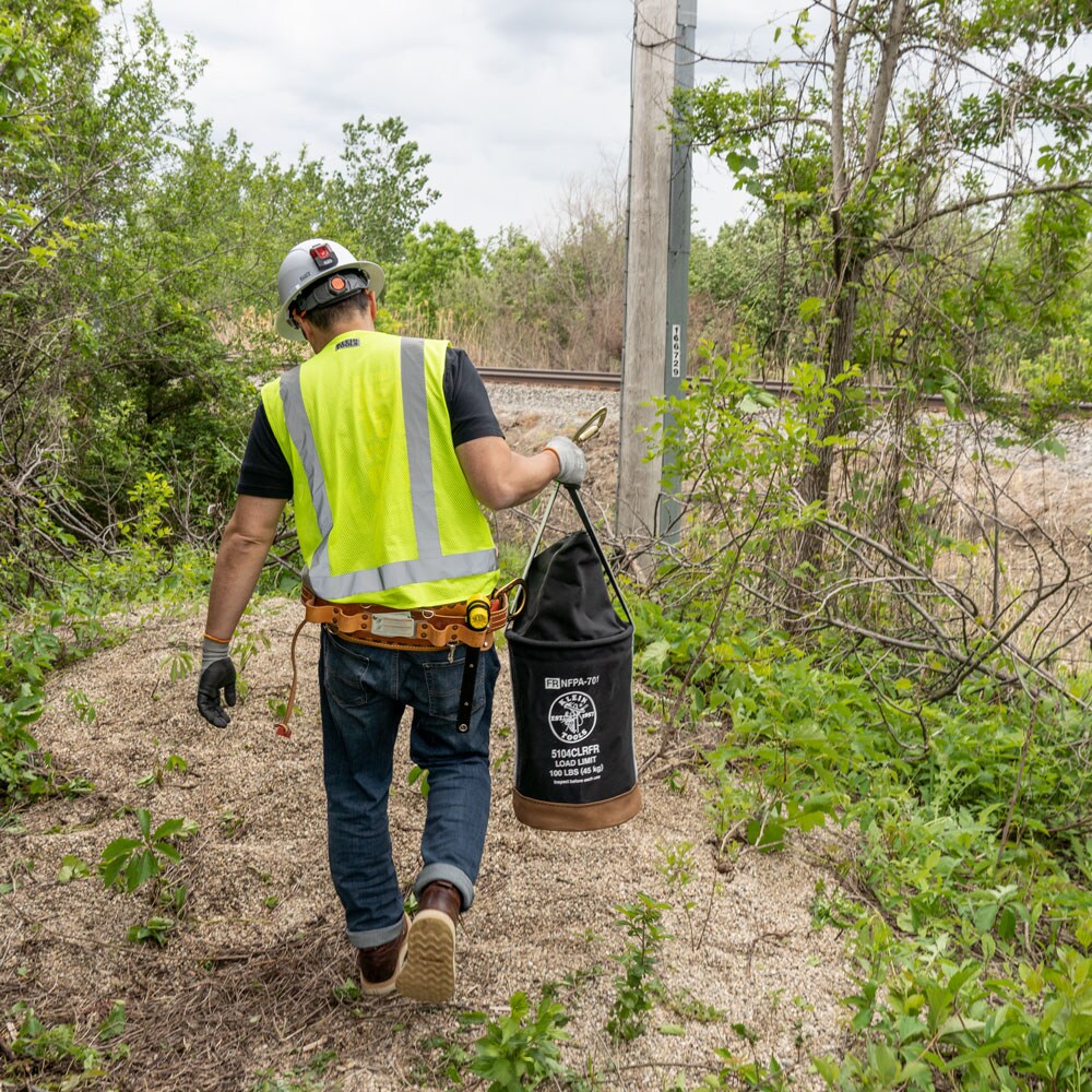Canvas Bucket, Flame-Resistant, Top Closing, 12-Inch - Image 3