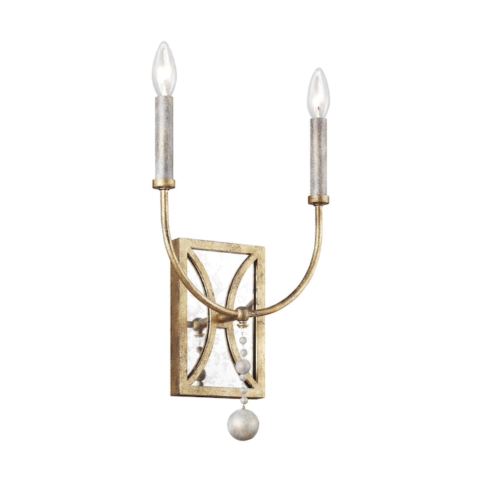 Generation Lighting Marielle 10.5-in W 2-Light Antique Gold French Country/Cottage Wall Sconce