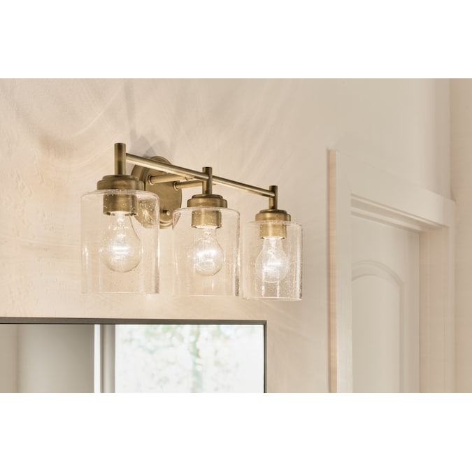 Kichler Winslow 21.5-in 3-Light Gold Transitional Vanity Light