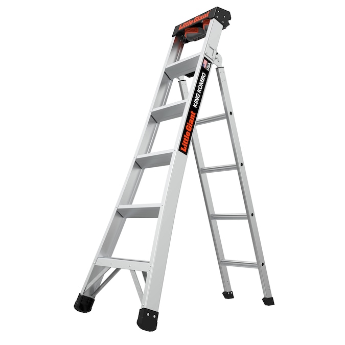 Little Giant Ladders King Kombo 2 Pro M6 6-ft Aluminum Type 1a- 300-lb Load Capacity Step Ladder
