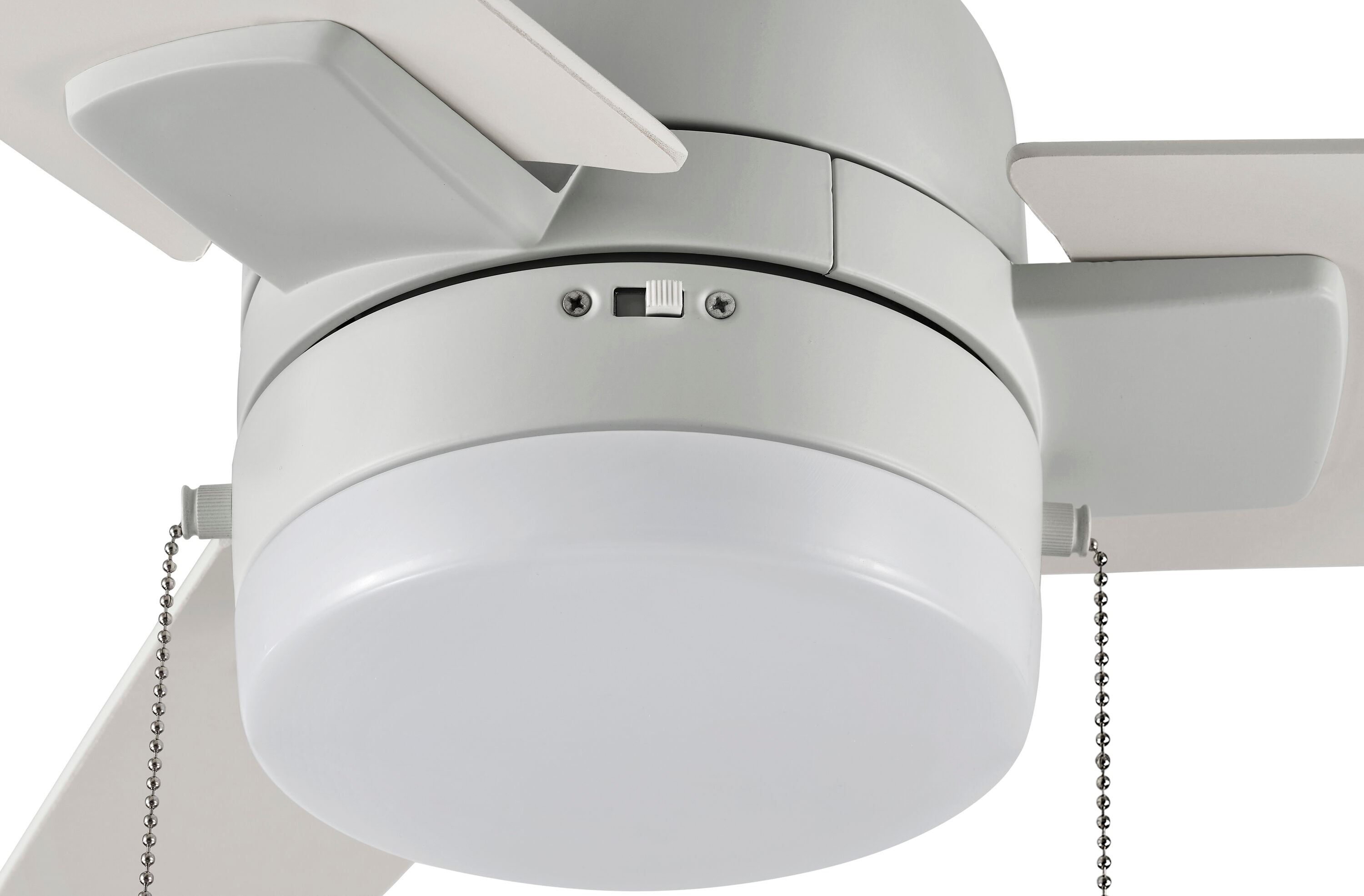 Brinson 44-in Integrated LED White with White/White Oak Blades Ceiling Fan With Light ( 3 -Blade ) - Image 8