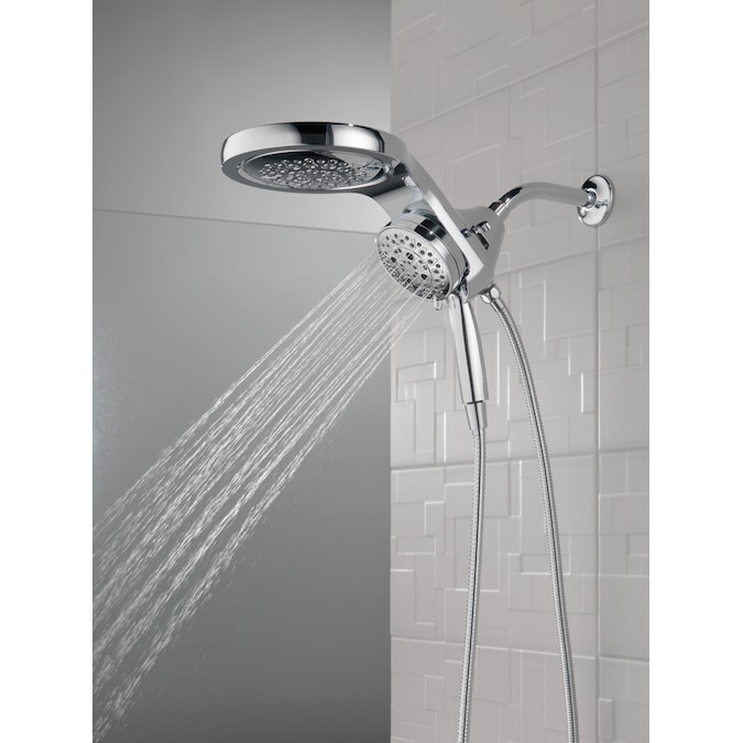 Delta HydroRain H2Okinetic Lumicoat Chrome 7.875-in Round Dual/Combo Rain Shower Head 2.5-GPM (9.5-LPM) - Image 16