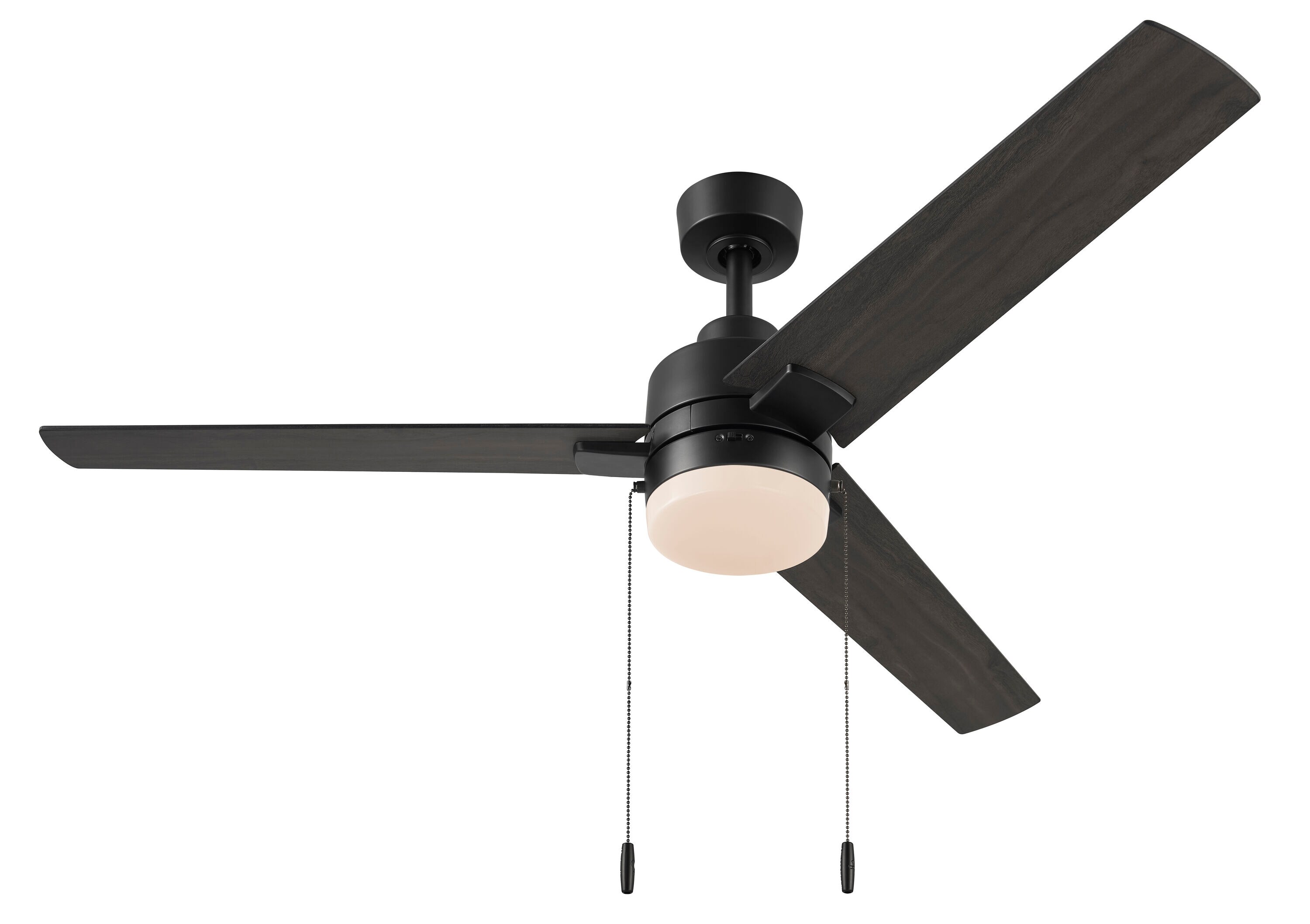 Brinson 52-in Integrated LED Black with Black/Dark Gray Walnut Blades Ceiling Fan With Light ( 3 -Blade ) - Image 5