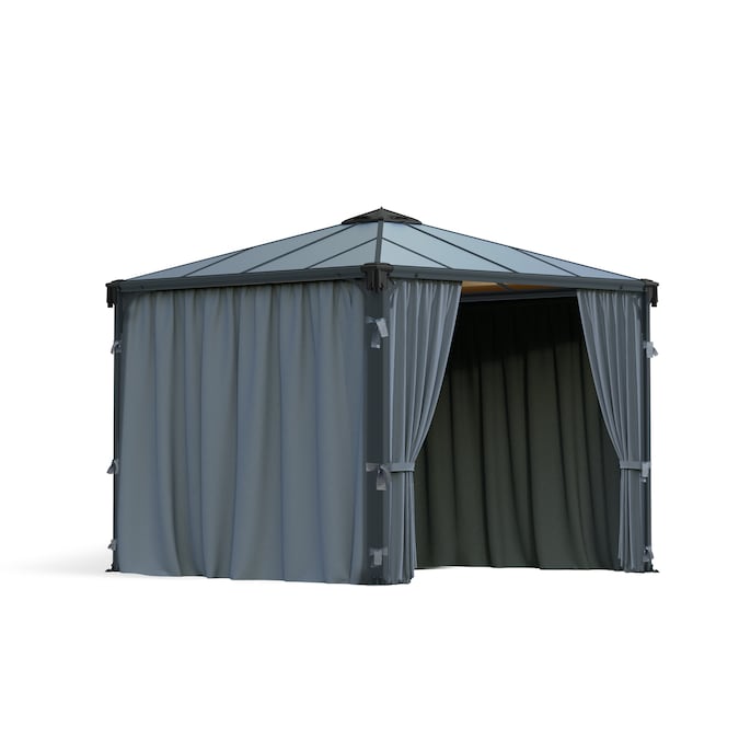 Canopia by Palram 85-in x 144-in Gray Gazebo Curtains
