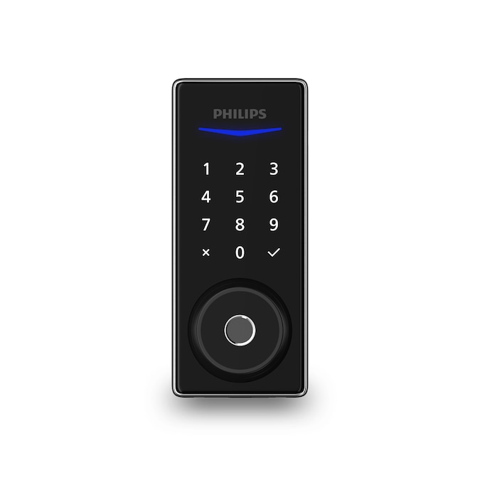 Philips Home Access 1000 Series Satin Nickel Electronic Deadbolt Fingerprint Touchscreen Keypad