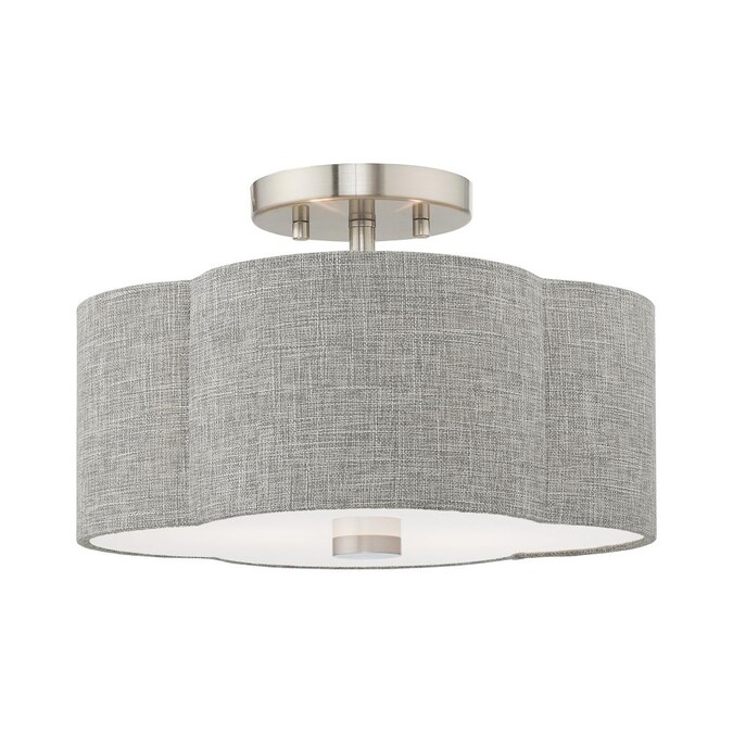 Livex Lighting Kalmar 2-Light Brushed Nickel Semi mount light