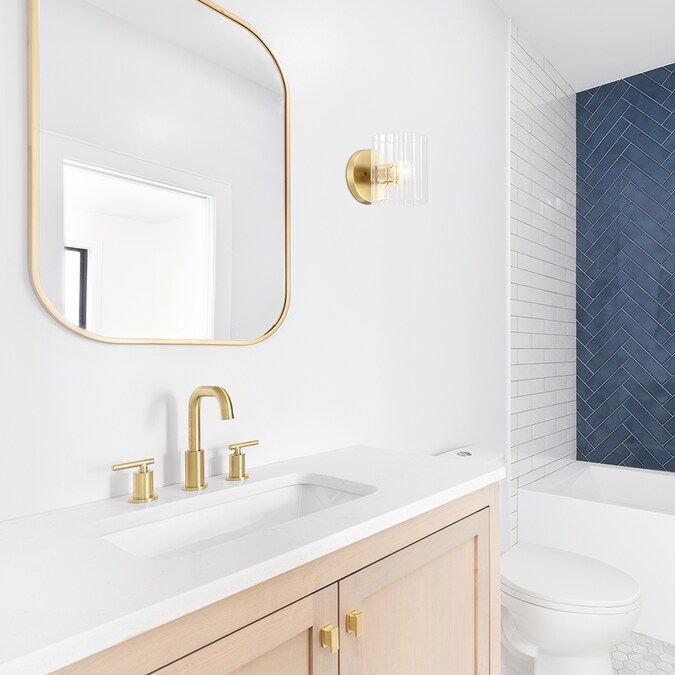 Designers Fountain Aries 5-in W 1-Light Brushed Gold Transitional Incandescent Wall Sconce