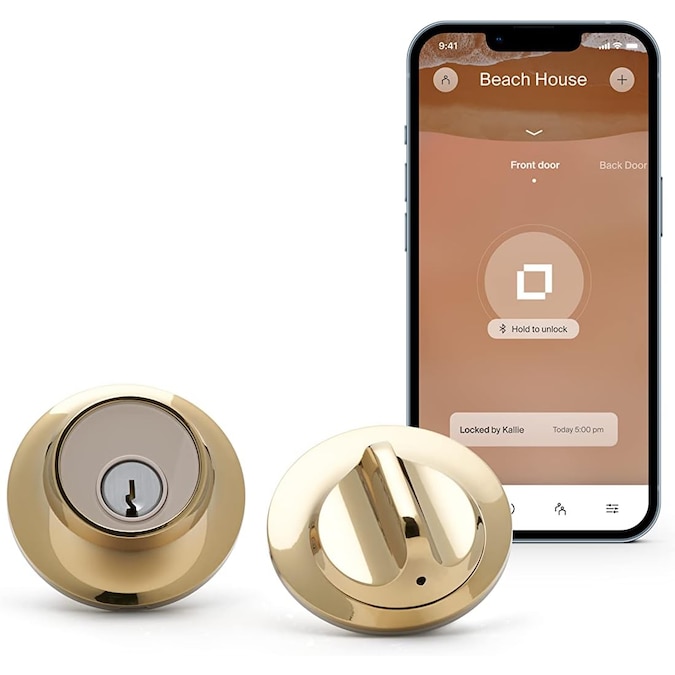 Level Lock- Touch Edition Smart Lock Polished Brass Smart Lock Electronic Deadbolt Bluetooth