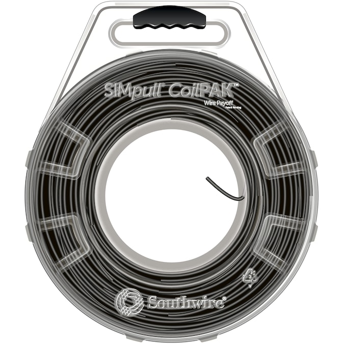 Southwire SIMpull CoilPAK 2000-ft 12-AWG Black Stranded Copper Thhn Wire (By-the-roll)