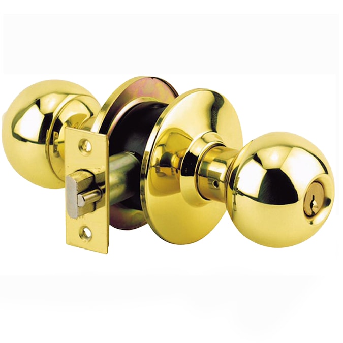 Premier Lock Keyed Alike Grade 2 Entry Door Polished Brass Exterior Keyed Entry Door Knob Combo Pack (6-Pack) - Image 2