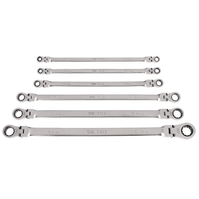 TEKTON 6-Piece Set Standard (SAE) Flexible Head Ratchet Wrench