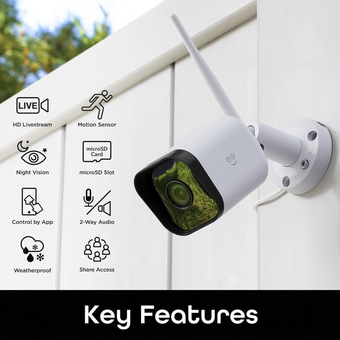 Geeni Hawk 3 Indoor/Outdoor 2-Camera Plug-in Micro Sd Micro Sd Security Camera System - Image 2