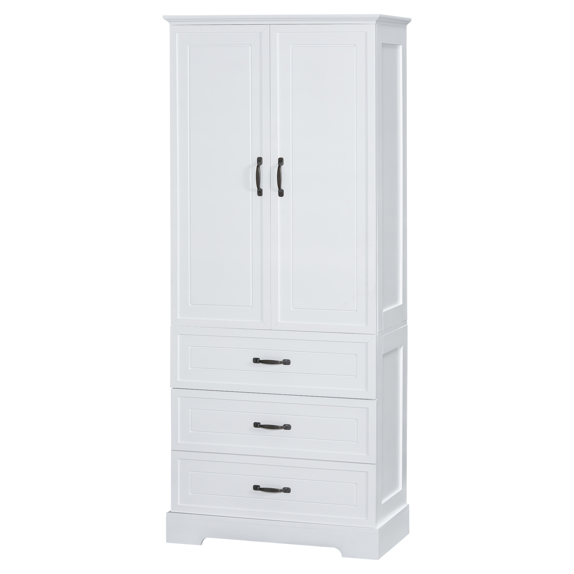 29-in W x 68.9-in H MDF White Freestanding Utility Storage Cabinet