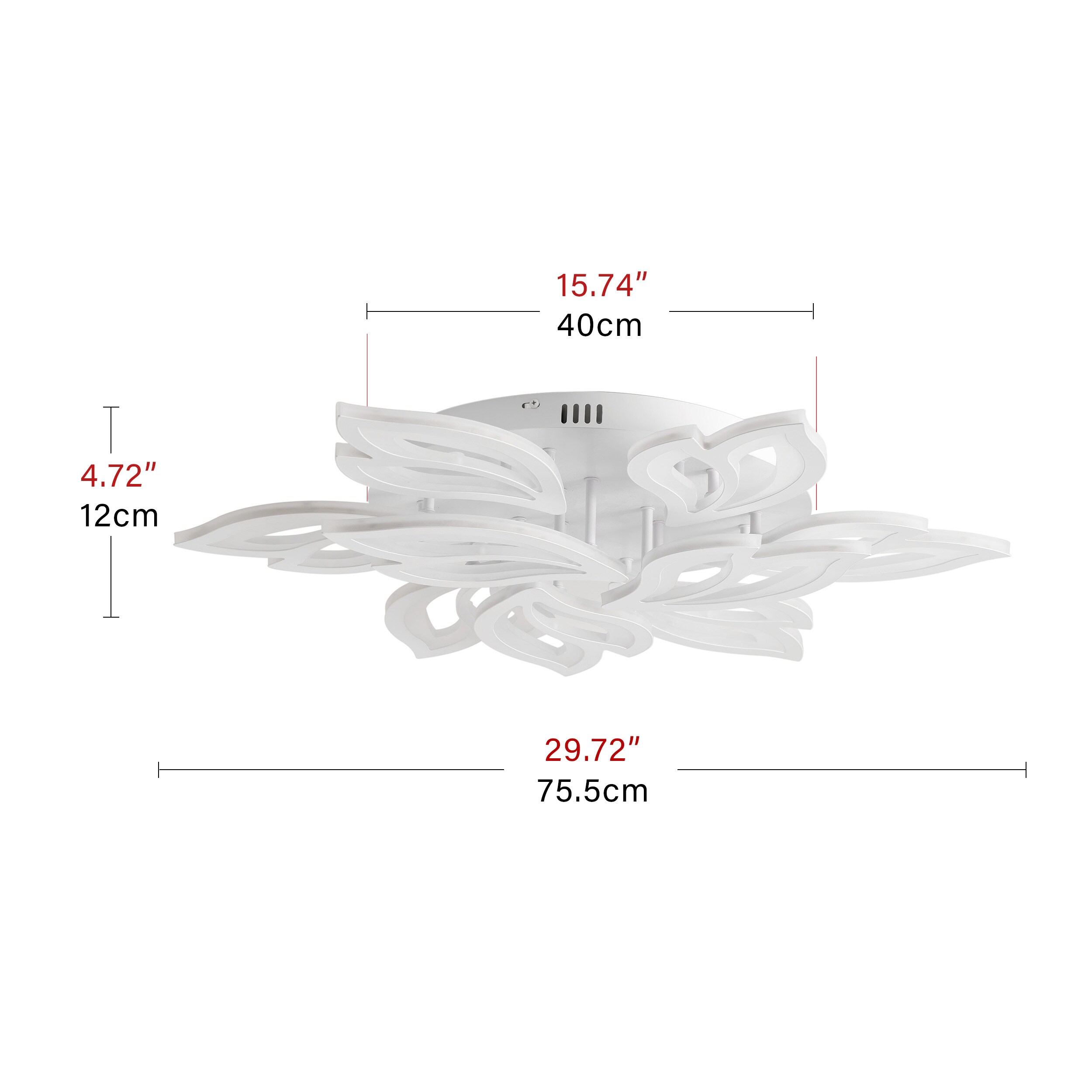 1 -Light 29.72-in White Integrated LED Flush Mount Light - Image 10