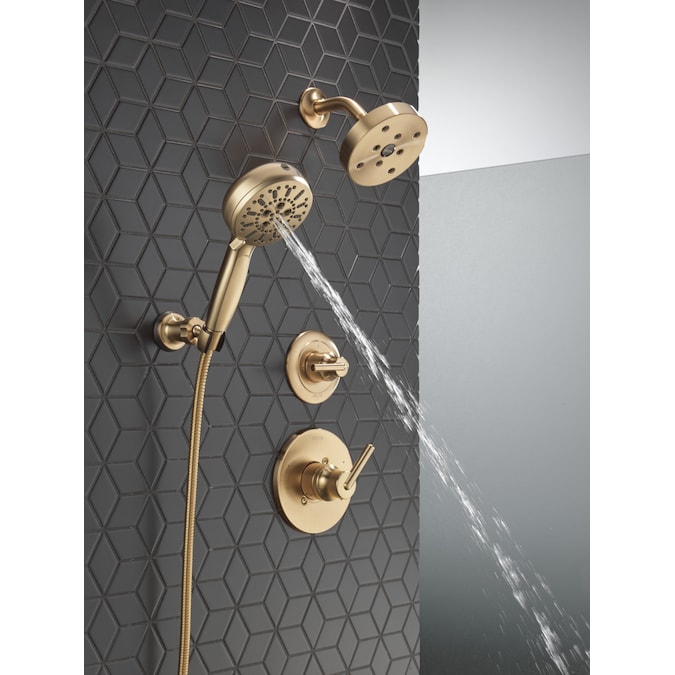 Delta ProClean Lumicoat Champagne Bronze 4.5-in Round Handheld Shower Head 1.75-GPM (6.6-LPM) - Image 18