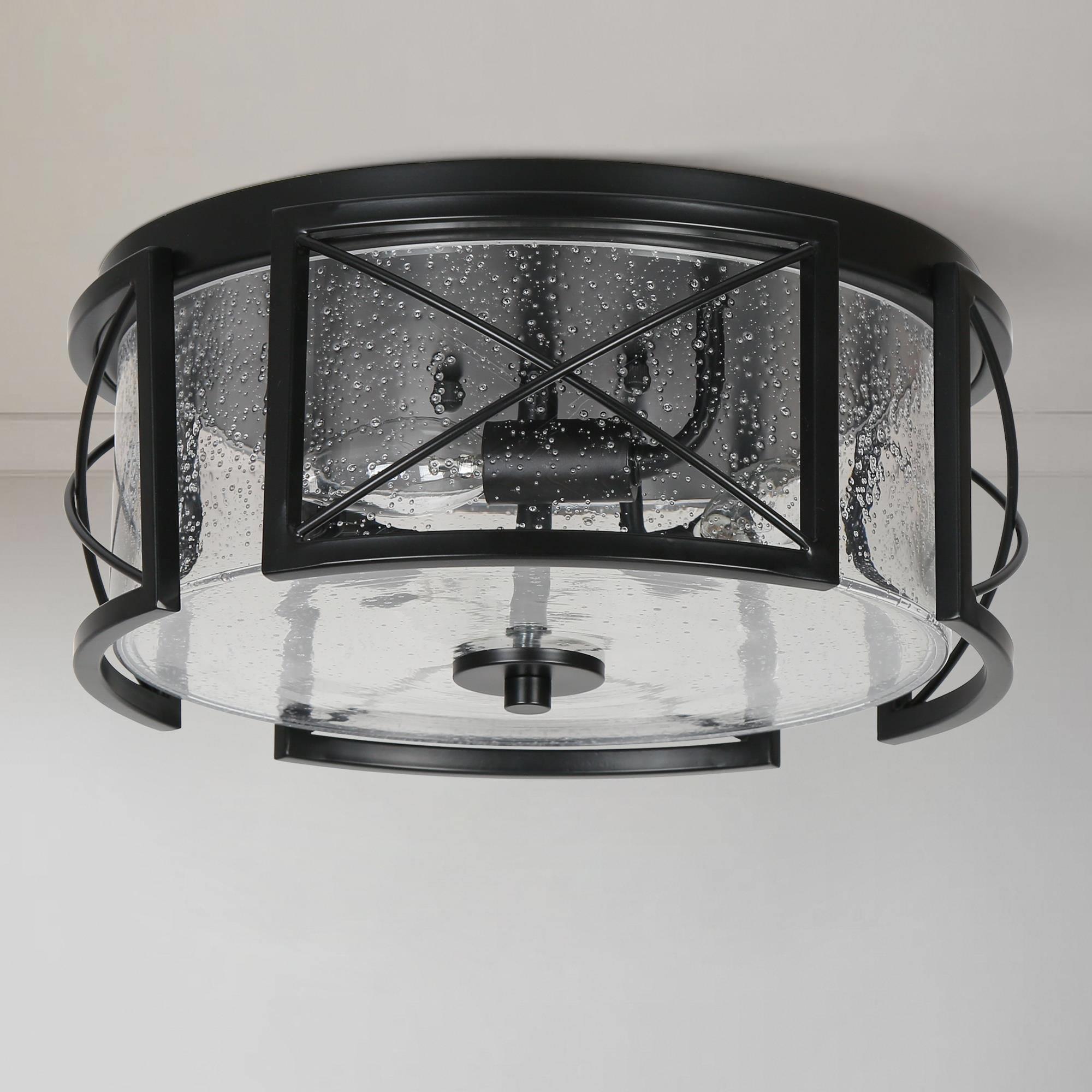 Vine 3 -Light 13-in Matte Black Flush Mount Light - Image 2
