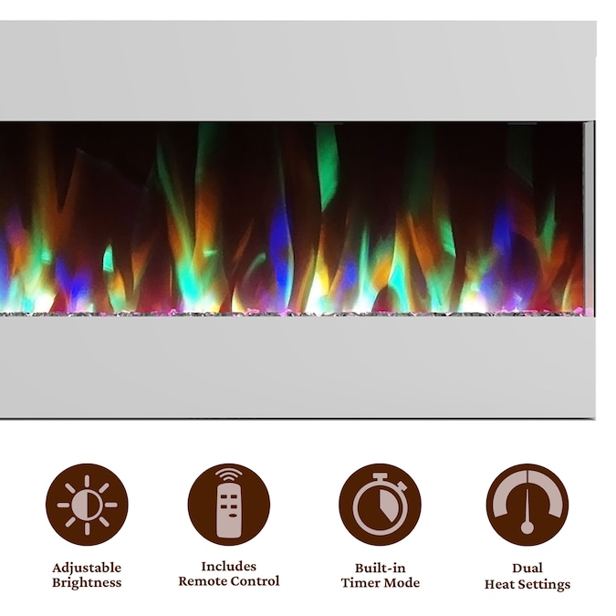 Cambridge 50-in W White LED Electric Fireplace - Image 2