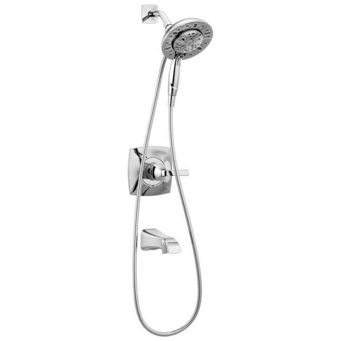 Delta Vesna Chrome 1-handle Multi-function Round Bathtub and Shower Faucet Valve Included