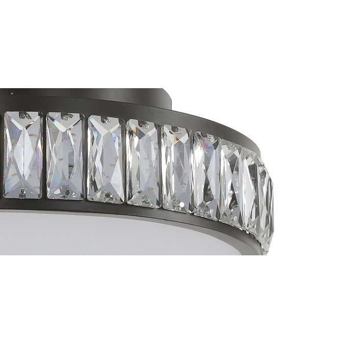 allen + roth Willow 1-Light 12.72-in Matte Bronze LED Flush Mount Light - Image 8