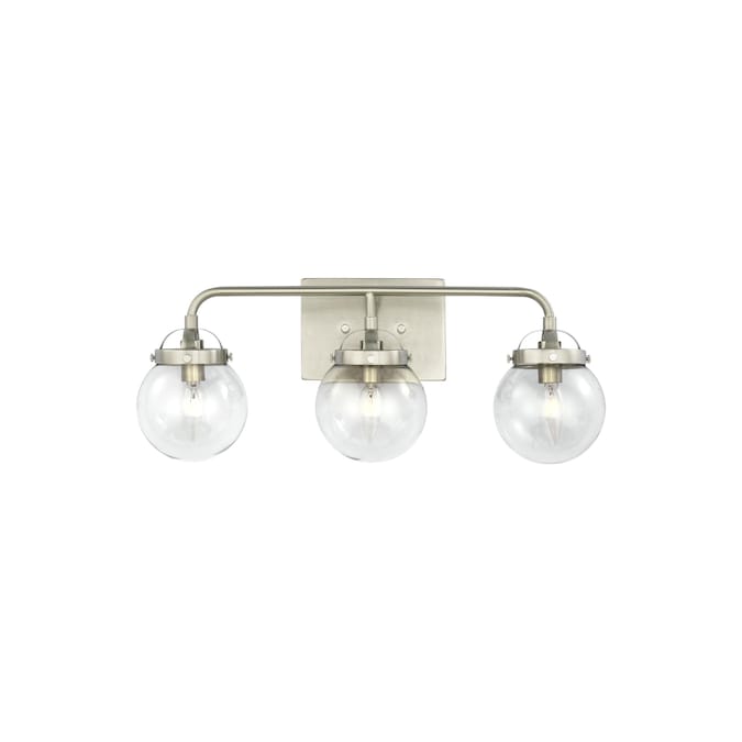 Generation Lighting Bryce 21.75-in 3-Light Nickel Modern/Contemporary Vanity Light