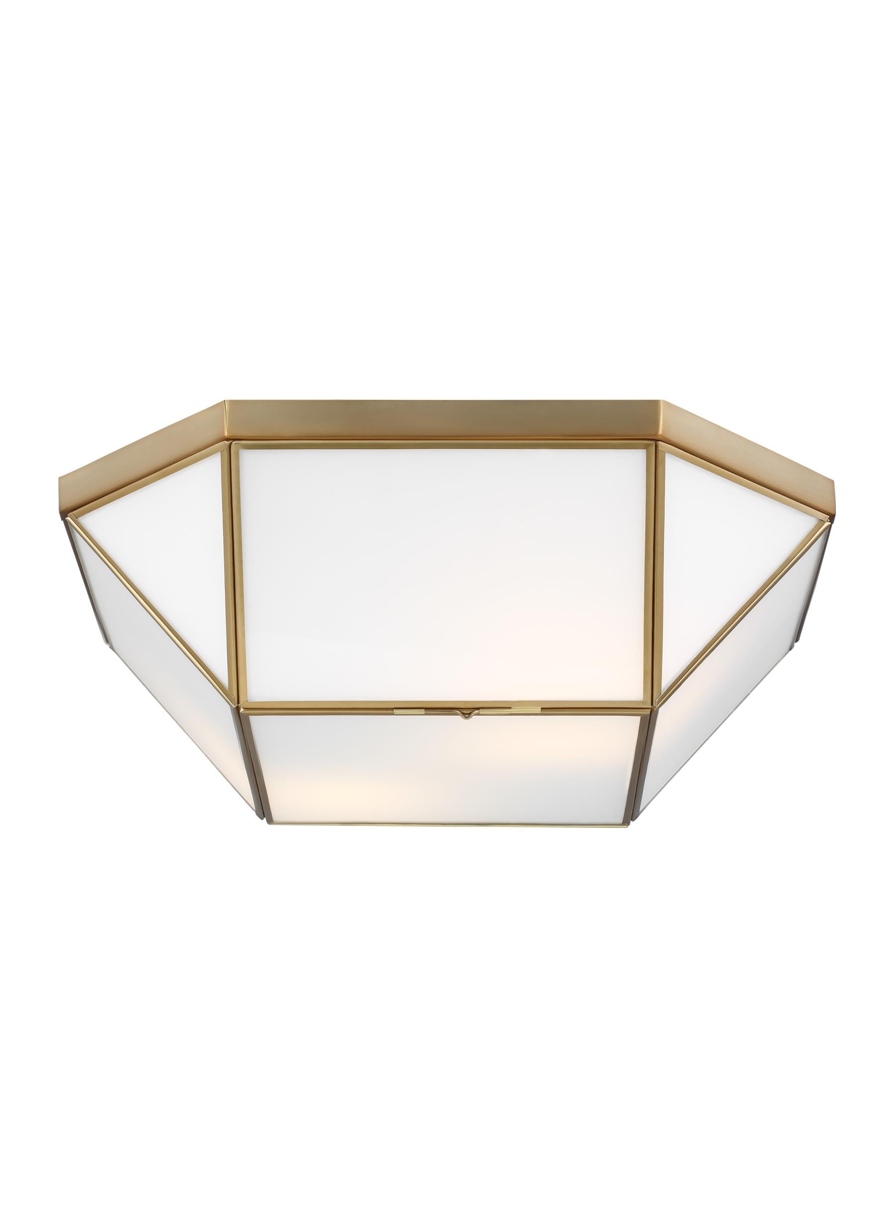 Morrison 2 -Light 15.5-in Satin Brass Flush Mount Light - Image 2