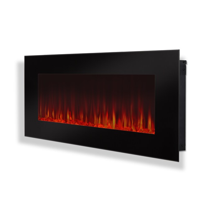 Real Flame 50-in W Black Fan-forced Wall-mount Electric Fireplace with Remote Control Included - Image 4