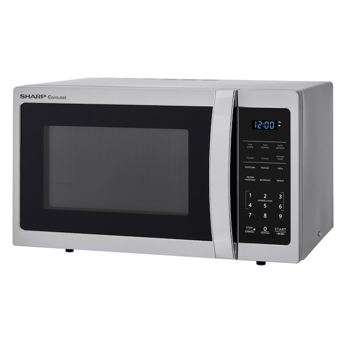 Sharp 0.9-cu ft Small 900-Watt Countertop Microwave (Stainless Steel) - Image 3