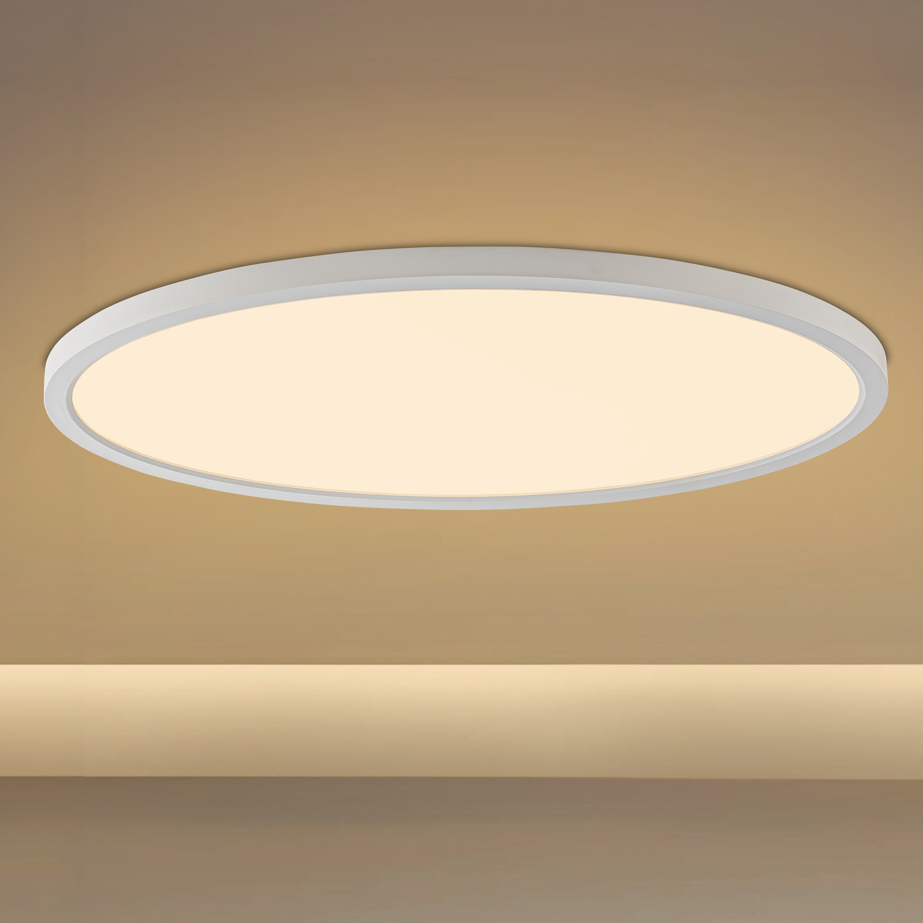1 -Light 32-in White Integrated LED Flush Mount Light - Image 6