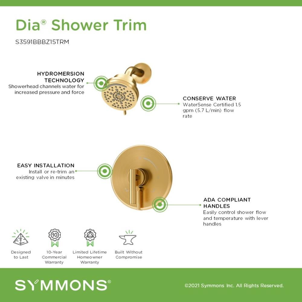 Dia Brushed Bronze 1-handle Multi-function 3.94-Inches Round Shower Faucet - Image 3