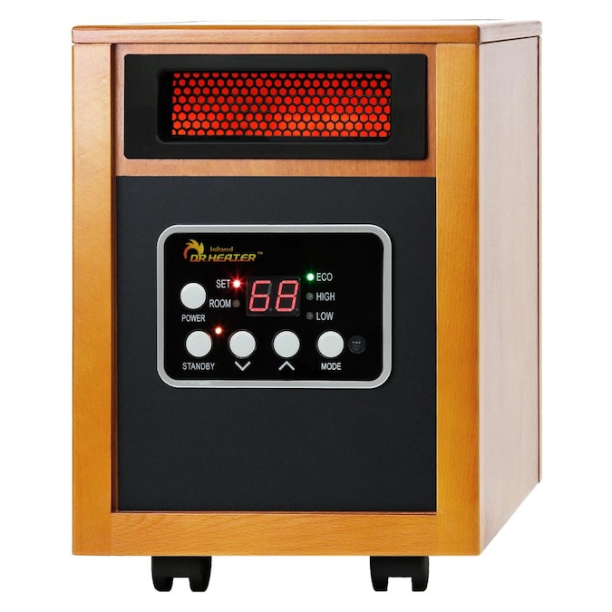 Dr. Infrared Heater Up to 1500-Watt Infrared Quartz Cabinet Indoor Electric Space Heater with Thermostat and Remote Included