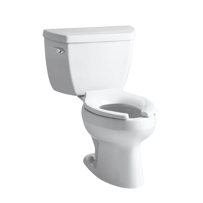 ER Wellworth White Elongated Standard Height 2-piece Toilet 12-in Rough-In WaterSense 1-GPF