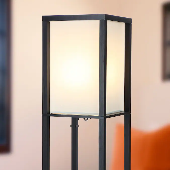Brightech 63-in Classic Black Shelf Floor Lamp - Image 5